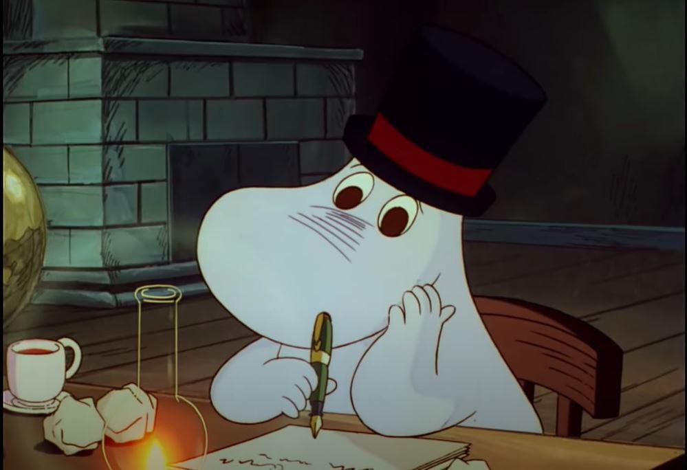 Moominpappa thinking