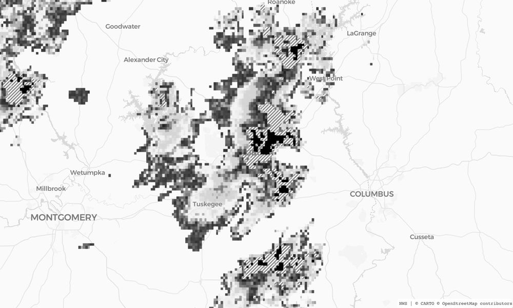 monotone radar weather map