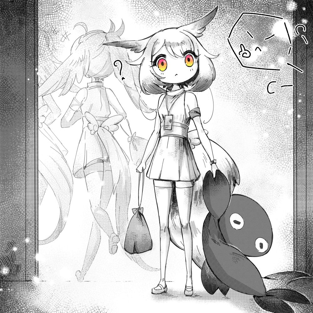 "▯▯! ▯▯!! Don't run in the hallway! And Sharbat..." 
"?"
"Take Mr.Shrimp Cake back to your room 😐☝️"
-------
Just another day in the Knirfea Nursery~🦞