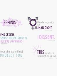 Feminist Gender Equality is a human right End Sexism Smash the Patriarchy Believe Survivors I Dissent Your silence will not protect you THIS is what a feminist looks like.