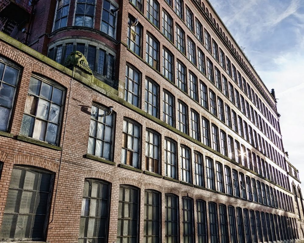 Victorian mill with 6 floors of nothing but windows 
