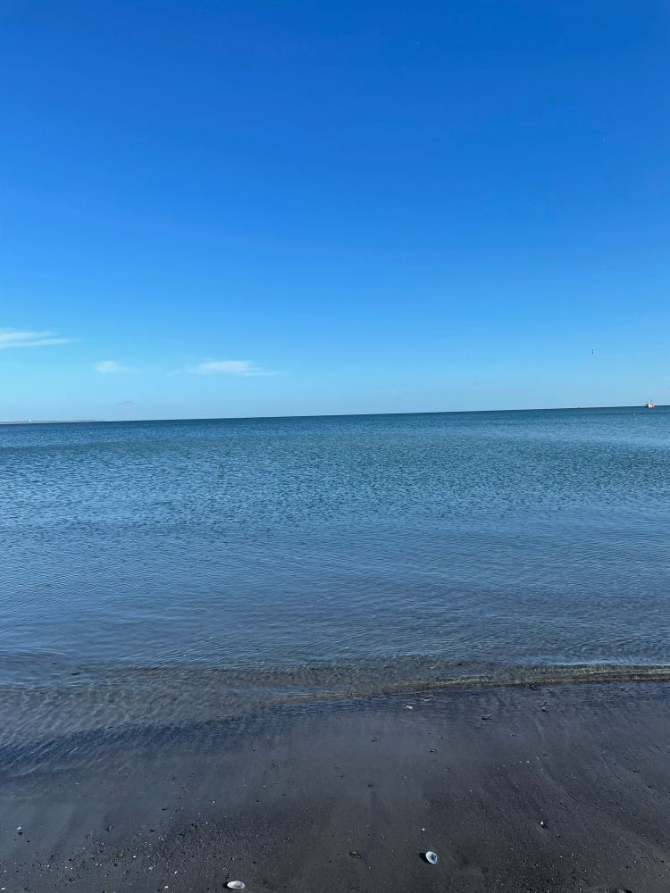 Die Ostsee. Der Himmel ist klar und blau