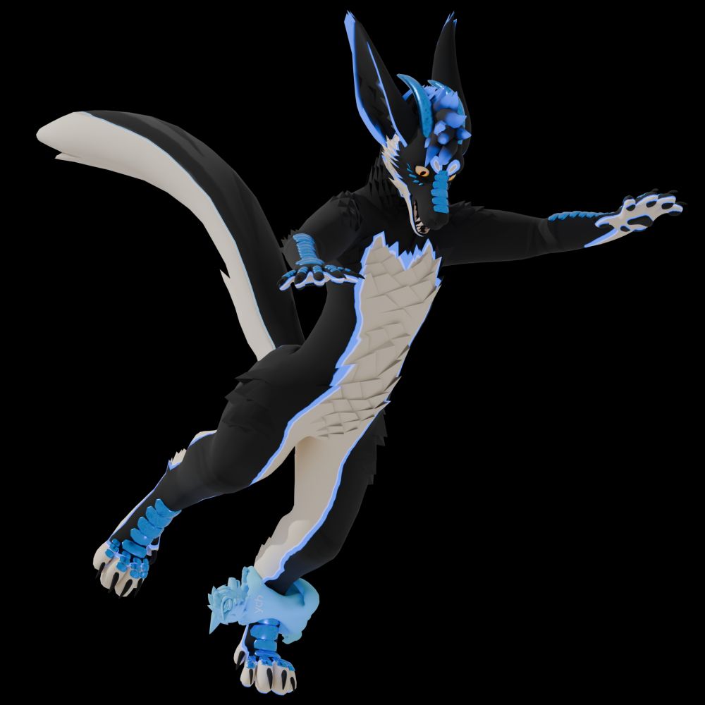 A big fluffy creature resembling the "Vernid" species tripping over some other much smaller fluffy creature