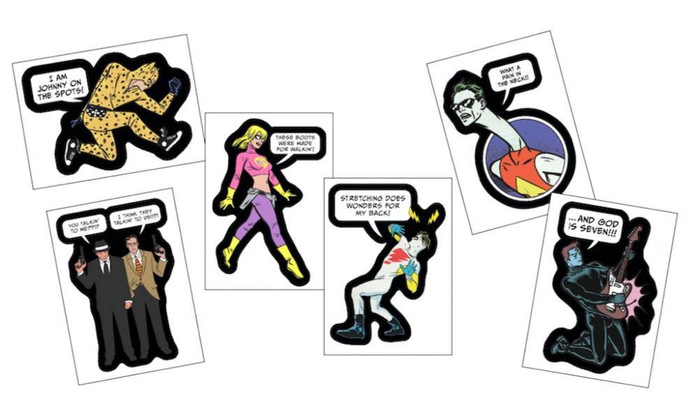 Mike Allred's Madmaniverse Ginchy-O-Rama Sticker Set