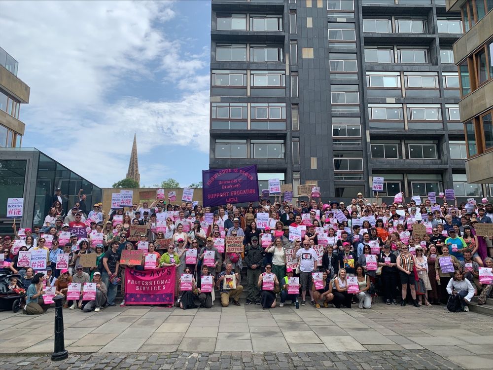 Large number of UCU members at Edinburgh rally