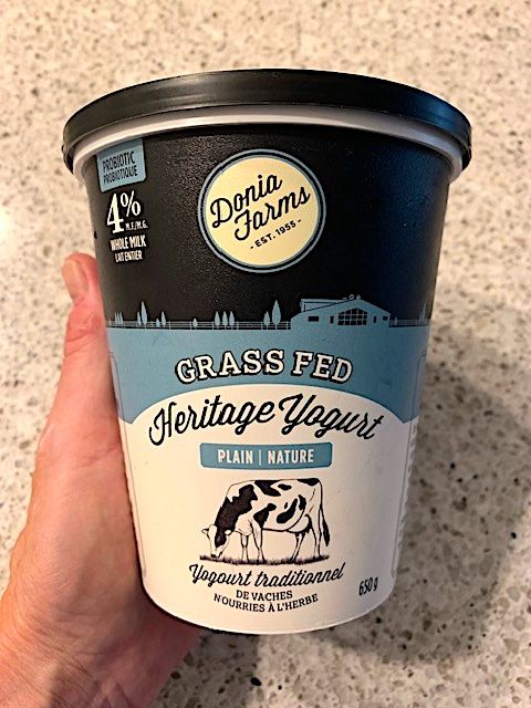 picture of tub of yogurt from Donia Farms