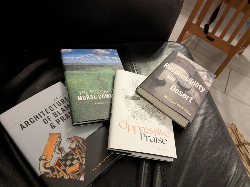 Four books, all on moral responsibility related topics. 