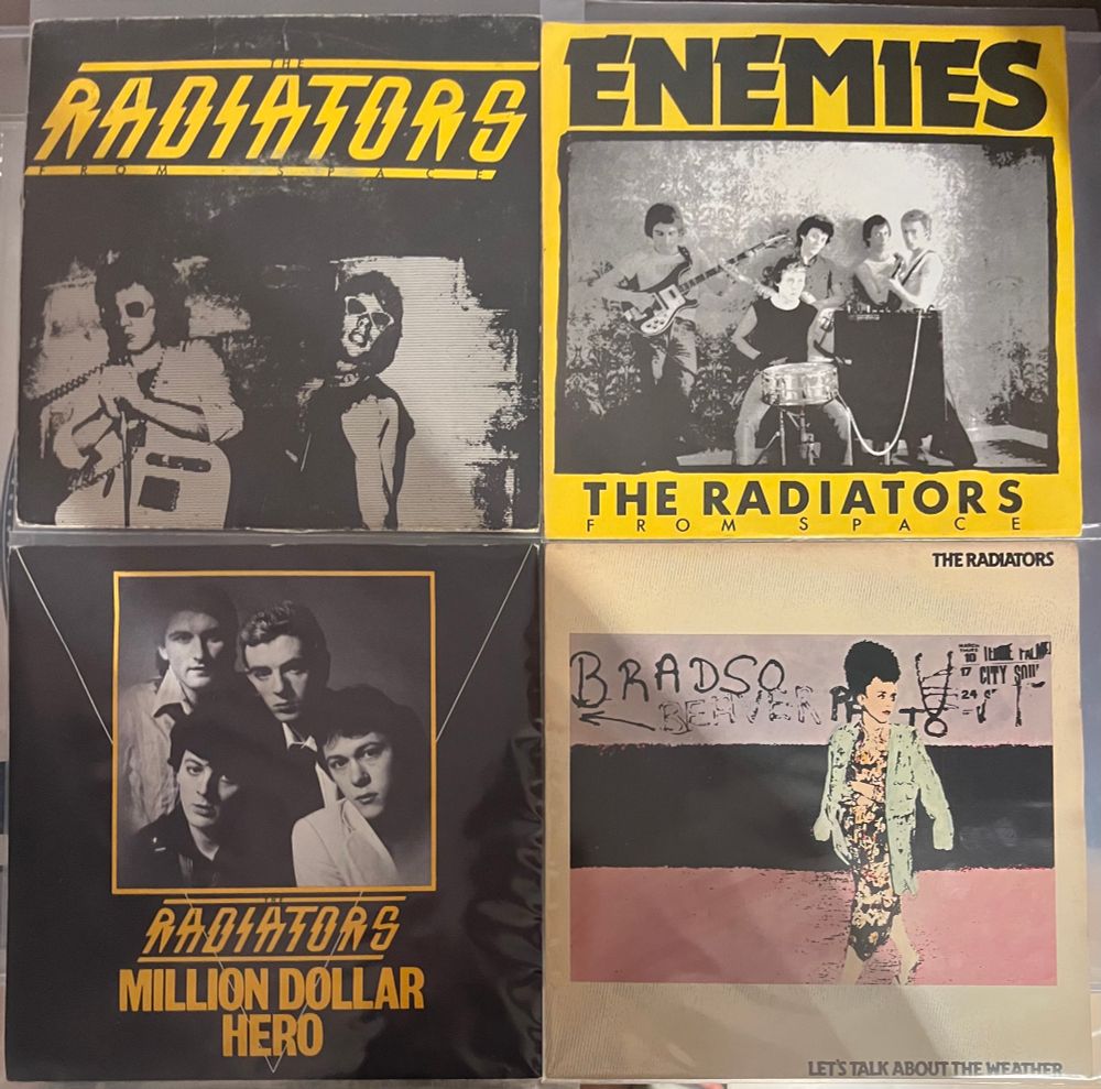 Four 7” singles by The Radiators From Space