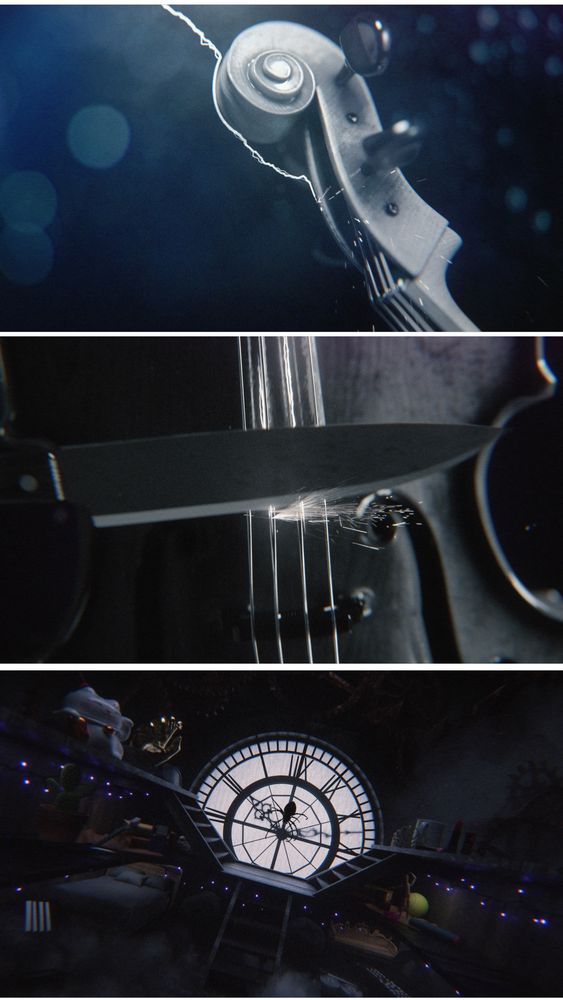 Wednesday’s cello and a clocktower
