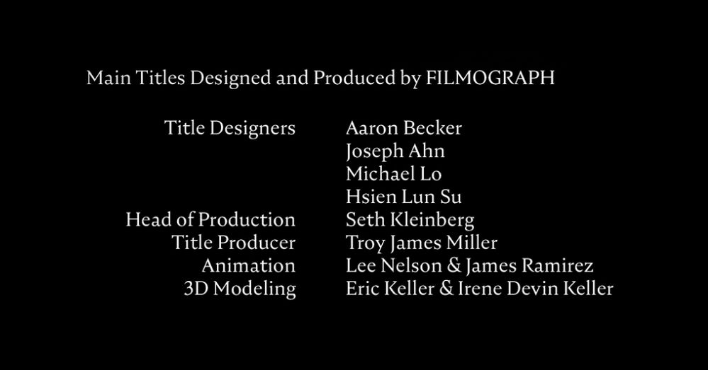 Title Sequence credits