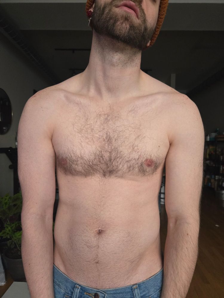thirst trap of my chest, arms, and stomach. 