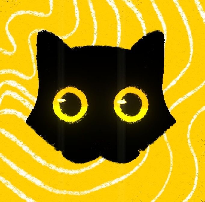 kitty with big yellow eyes