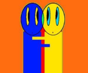I Depend On You is an art piece by X / Twitter artist @sometimes317 depicting a simplistic blue person and yellow person hugging, their faces overlapping in the middle to make green. ( description stolen from know your meme )