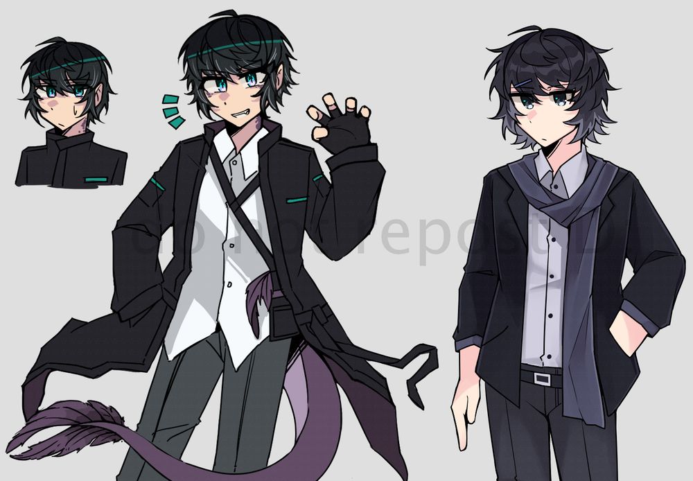 two anime boys in modern clothing