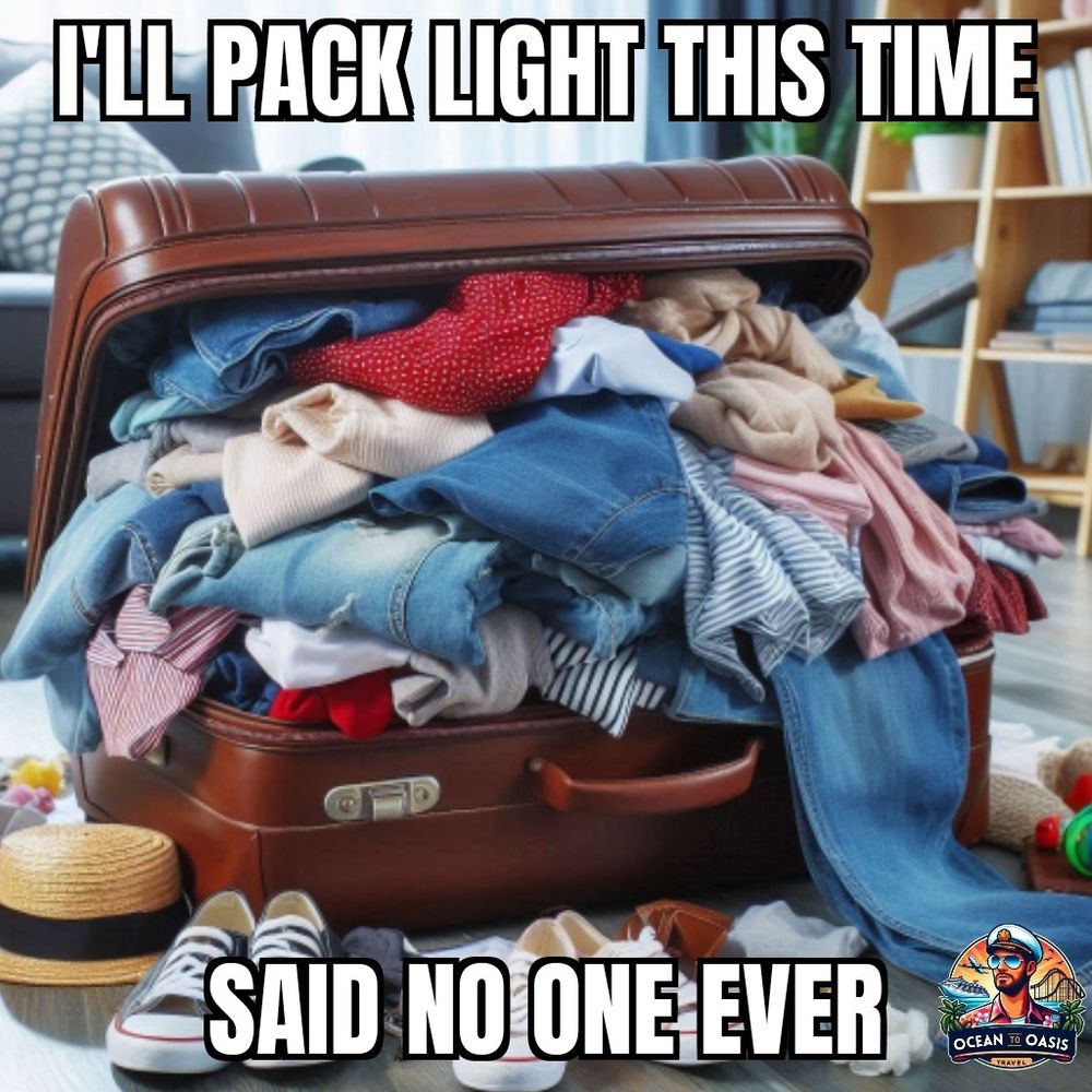 An over packed suitcase