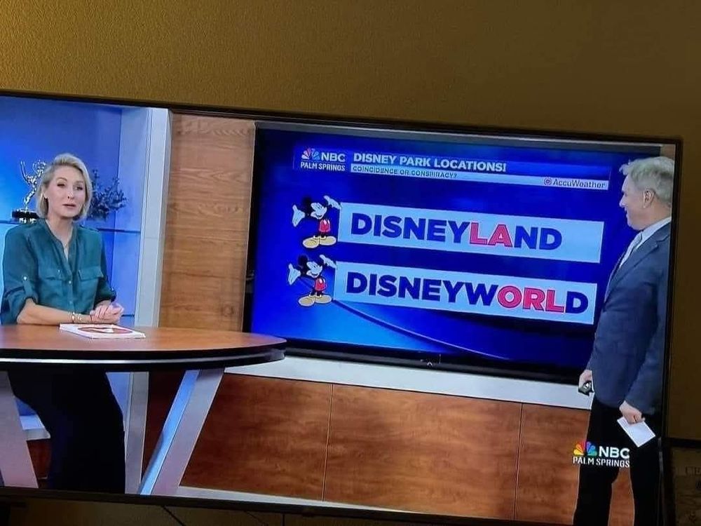 Screenshot of a news team