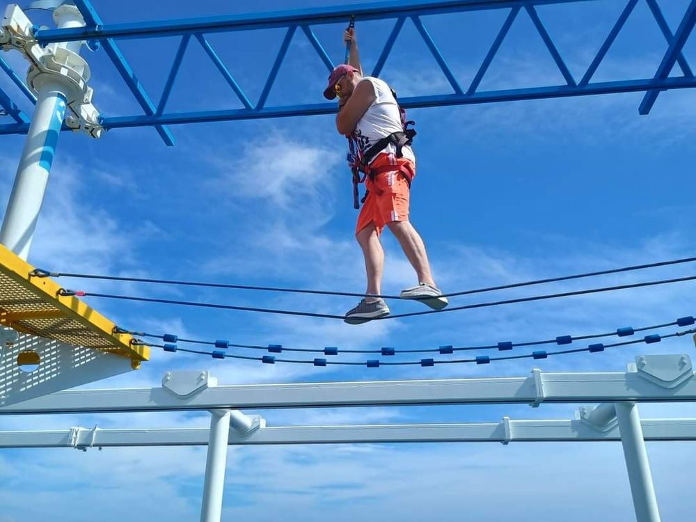 Ropes course on the Carnival Horizon
