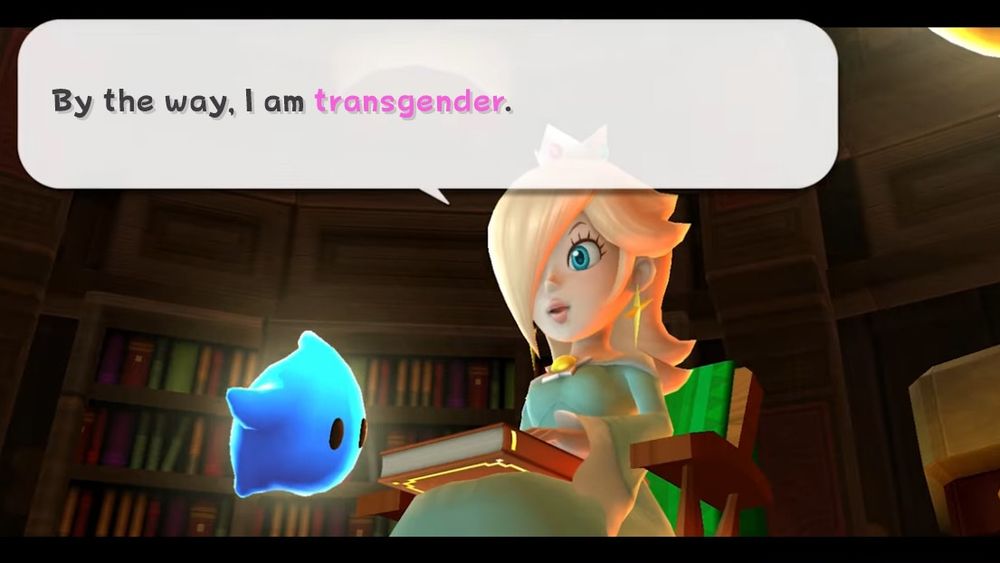 "By the way, I am transgender."