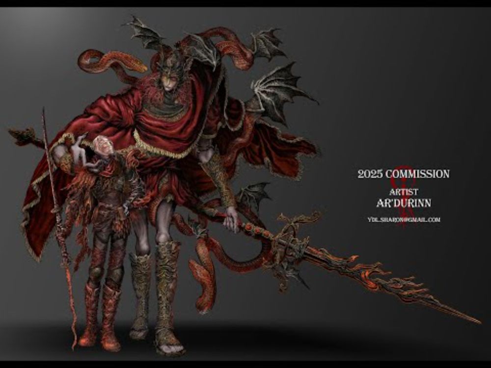 20250505 01 艾爾登法環雙人立繪 仿畫風 Commissions EldenRing WIPs: SKETCH