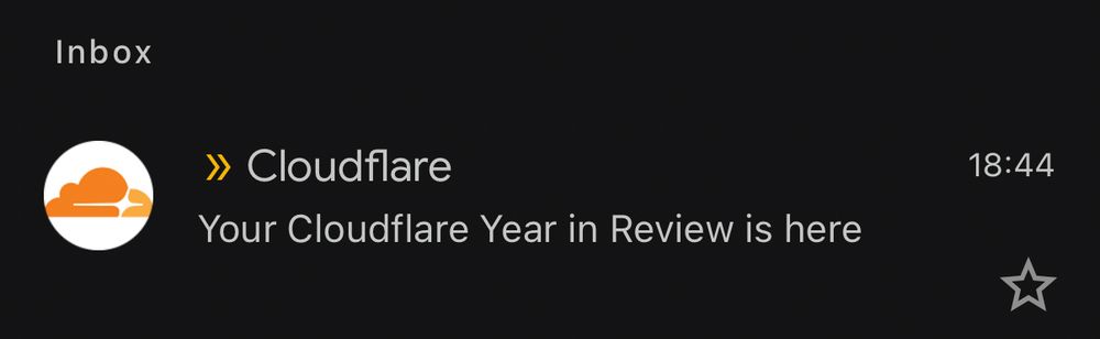 Cloudflare
Your Cloudflare Year in Review is here