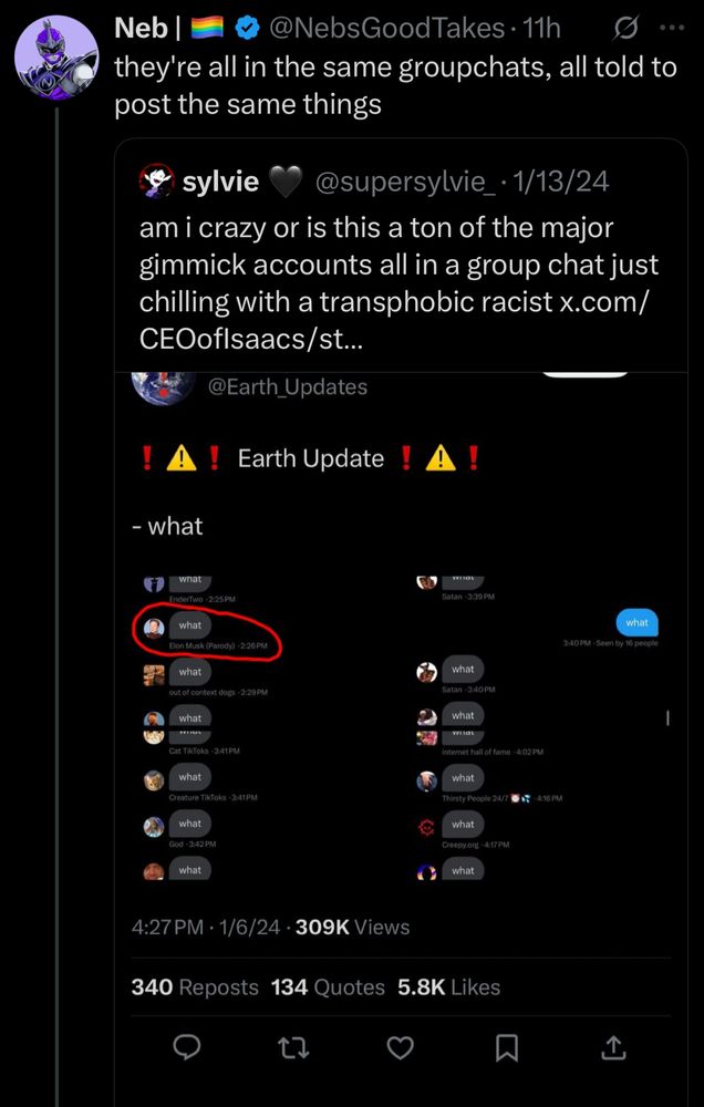 Nebsgpoodtakes post about major gimmick accounts in each others DMs 