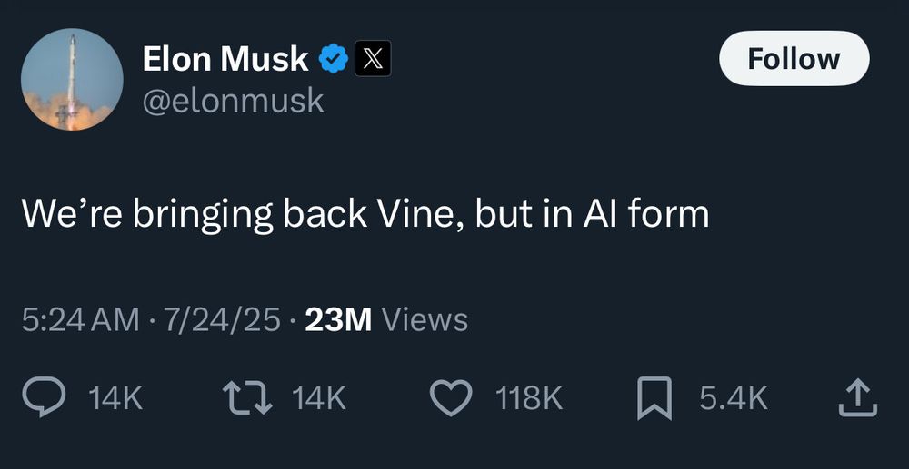We are bringing back vine but in AI form