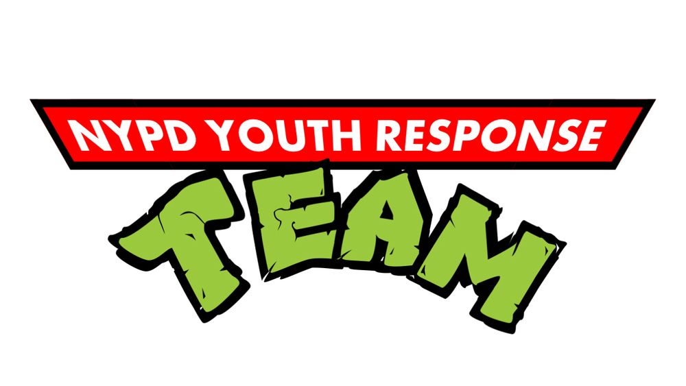 The Teenage Mutant Ninja Turtles’ logo but it says NYPD Youth Response Team