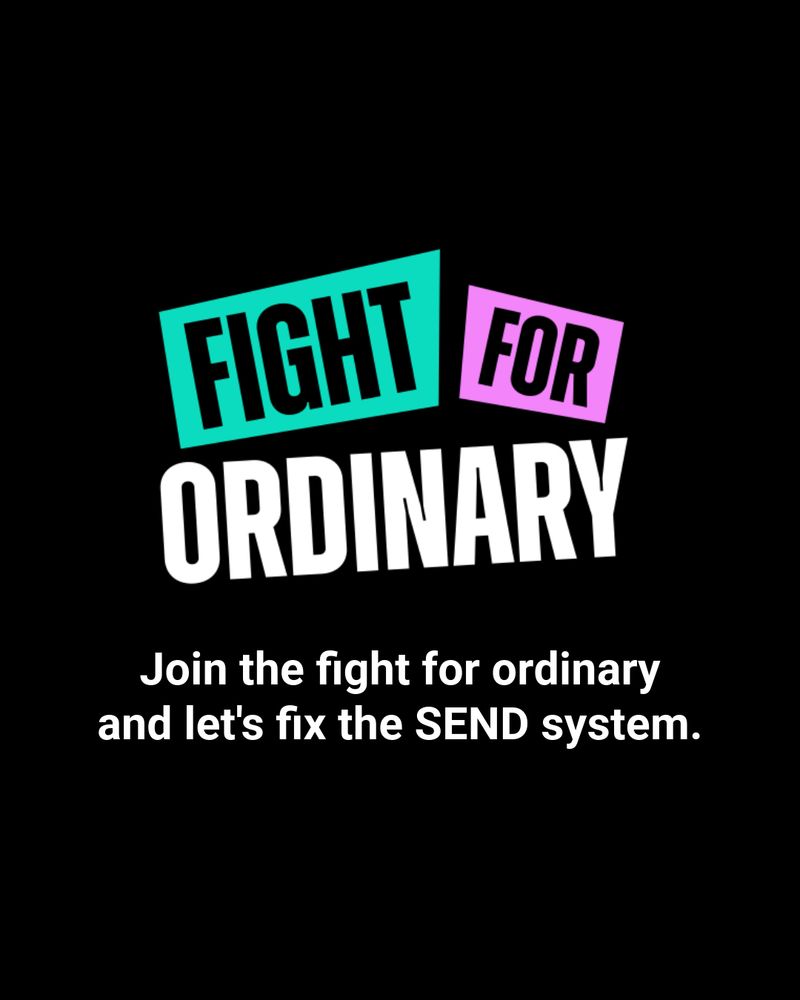 Fight For Ordinary logo. Join the fight for ordinary and let's fix the SEND system
