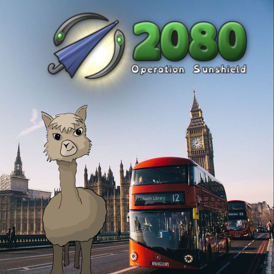 Ein Alpaka in London