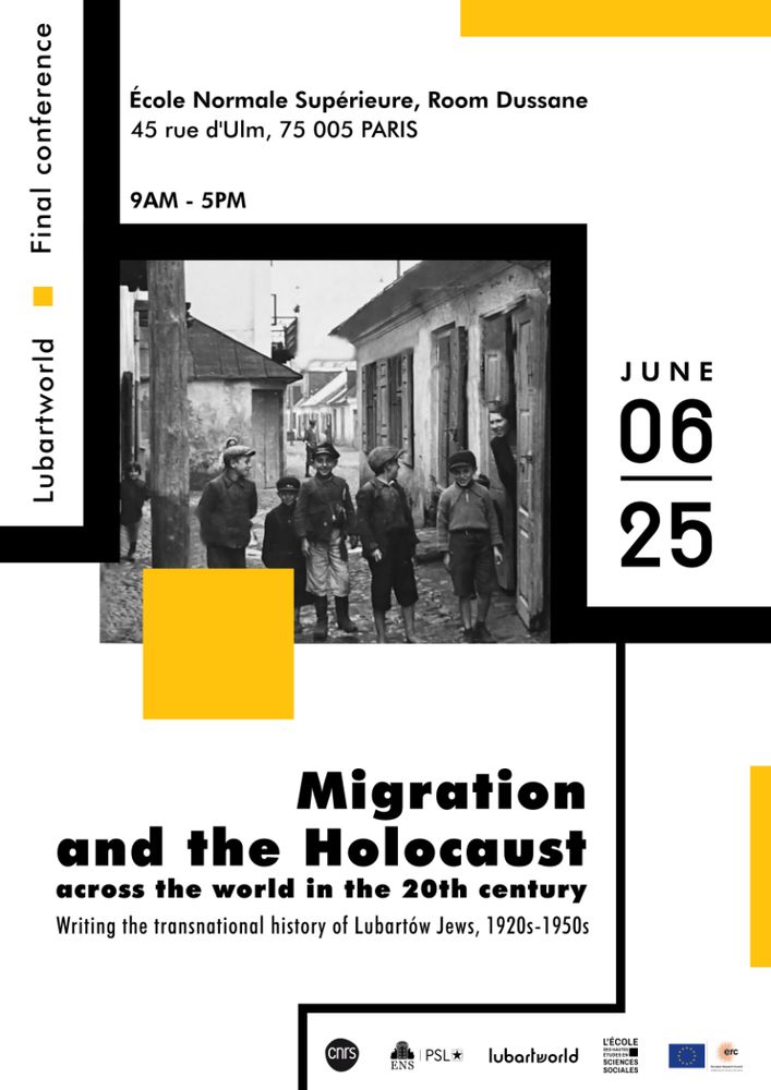 Poster of the "Migration and the Holocaust across the world in the 20th century". June 6th, 2025.