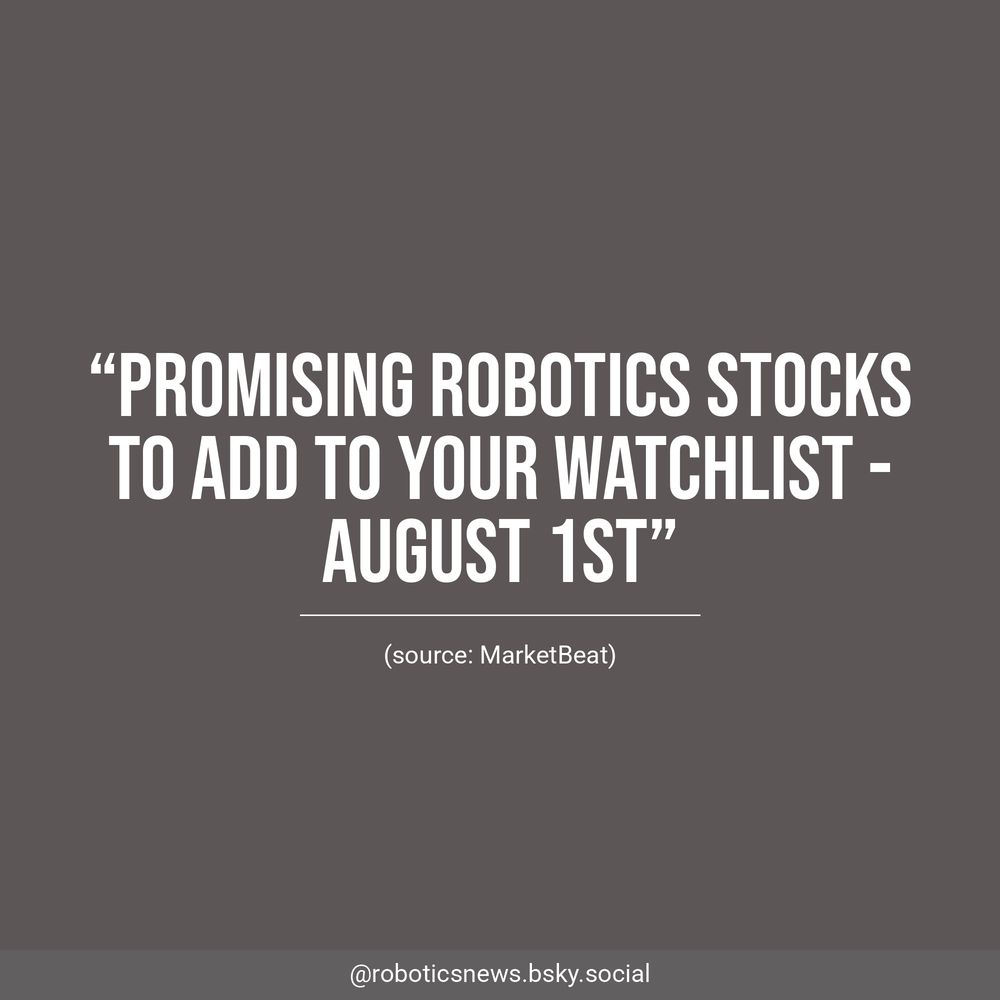 White text on a brown background reads, “Promising Robotics Stocks To Add to Your Watchlist - August 1st”. Underneath, MarketBeat is listed as the source.