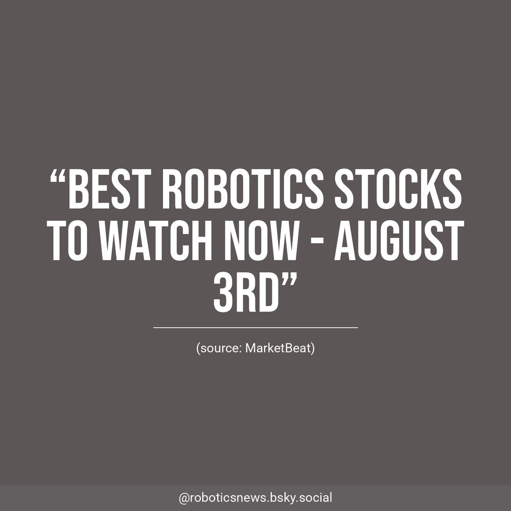 White text on a brown background reads, “Best Robotics Stocks To Watch Now - August 3rd”. Underneath, MarketBeat is listed as the source.