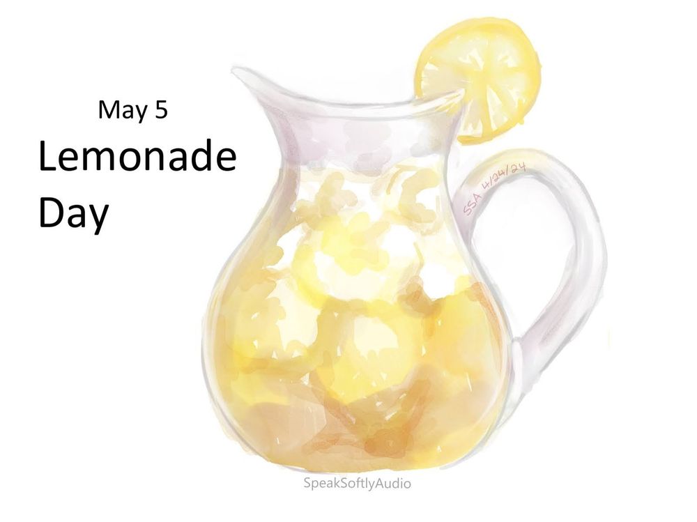 Watercolor paint of a pitcher of lemonade