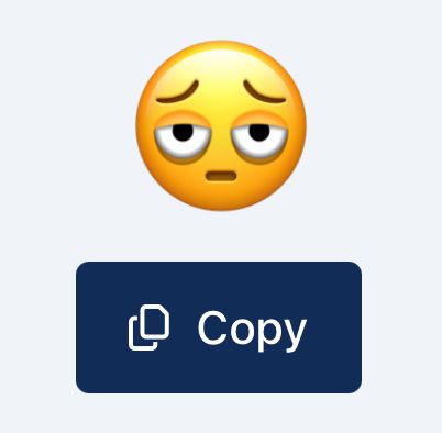 An emoji called “face with bags under eyes”