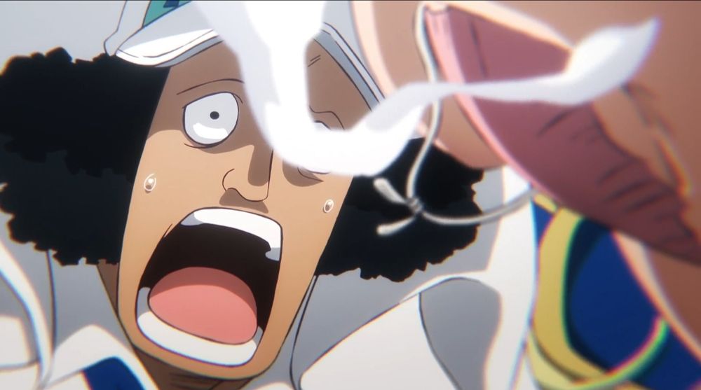 Le soldat de la marine face à Luffy 