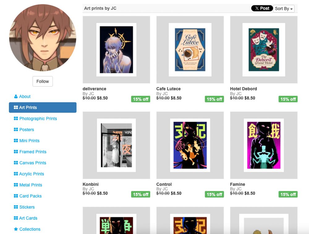 a screenshot of nautikamiles' inprt profile. the listings have a 15% off tag 