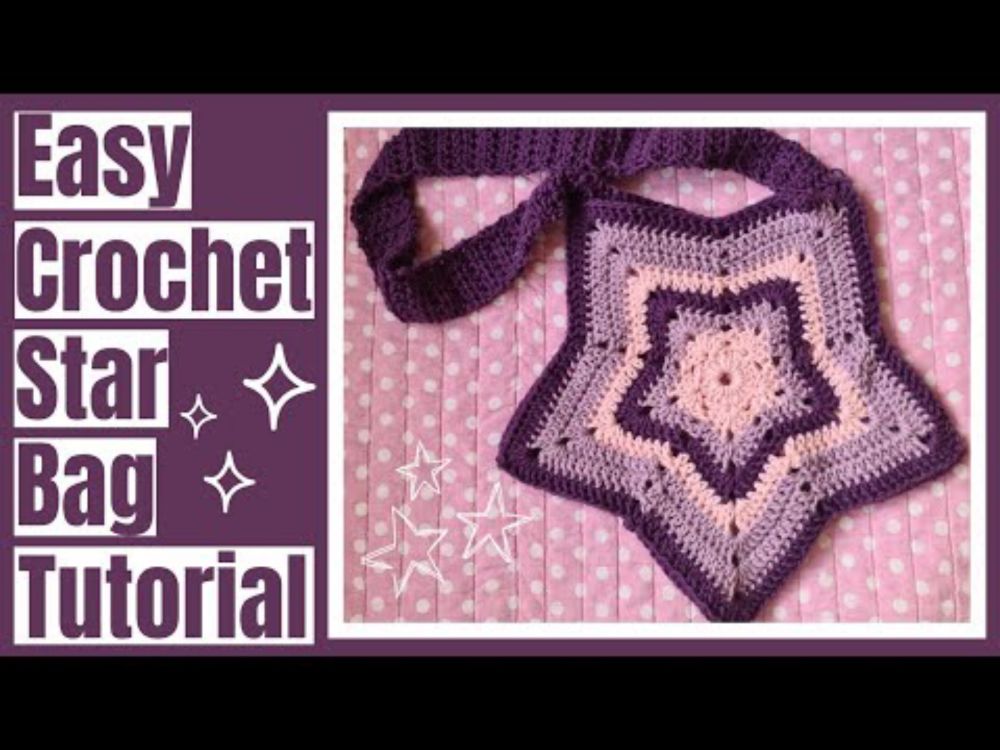 Easy Crochet Star Bag From TikTok - How To Crochet Beginner Tutorial