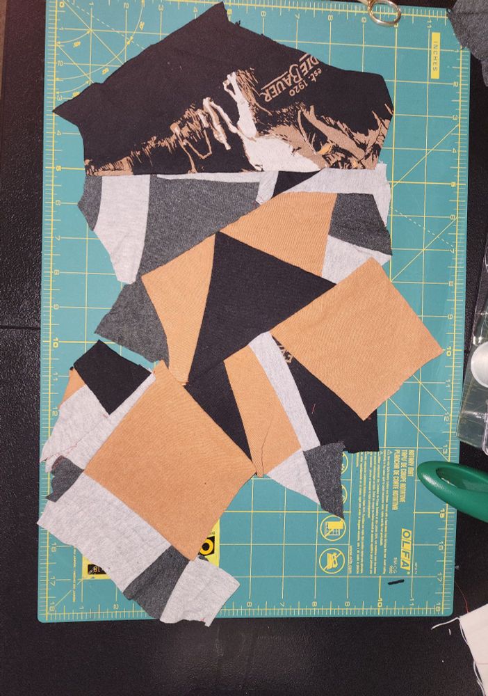 Day 3 of sewing practice by Quilting old t-shirts 