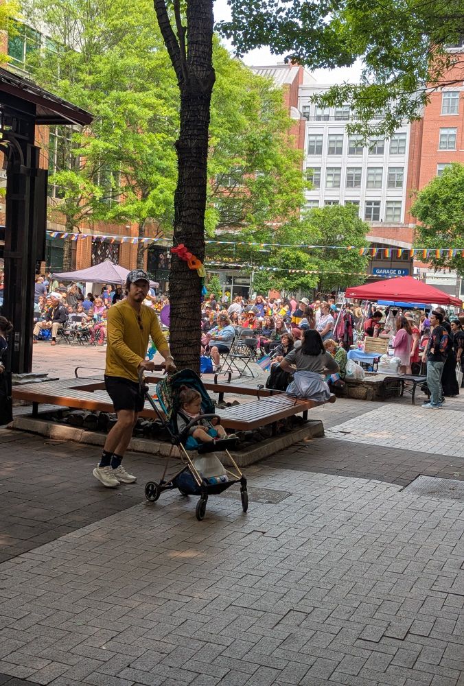 Crowd for the live music + more stands