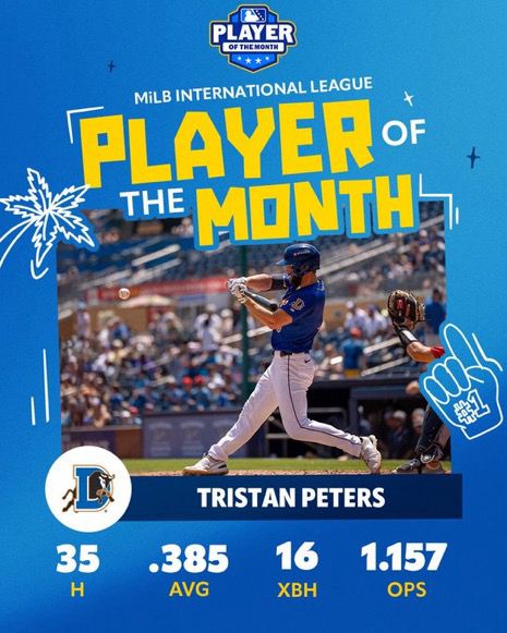 Liga Internacional MiLB

Jugador del mes

Tristán Peters

35 H, .385 AVG, 16 XBH, 1.157 OPS