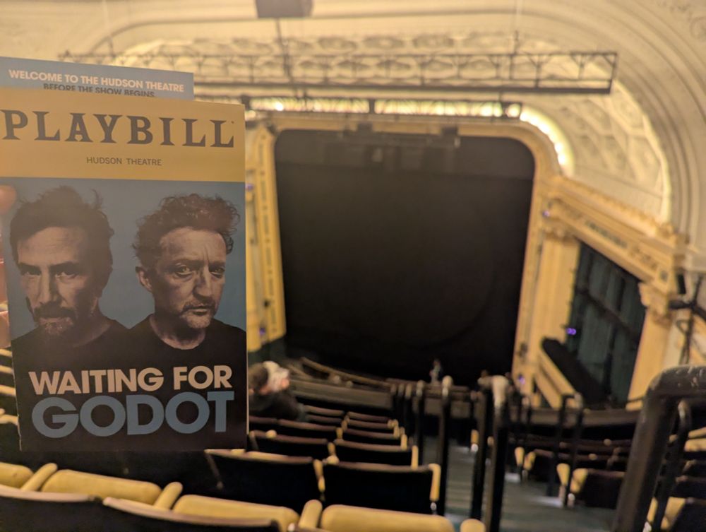 Playbill shown from the nosebleed seats of Waiting For Godot