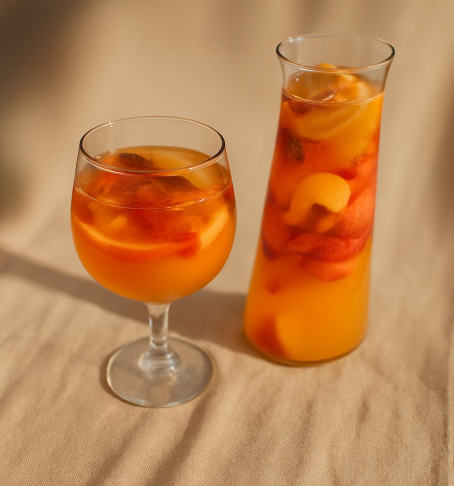 Introducing the delightful Peach Sangria de Cava