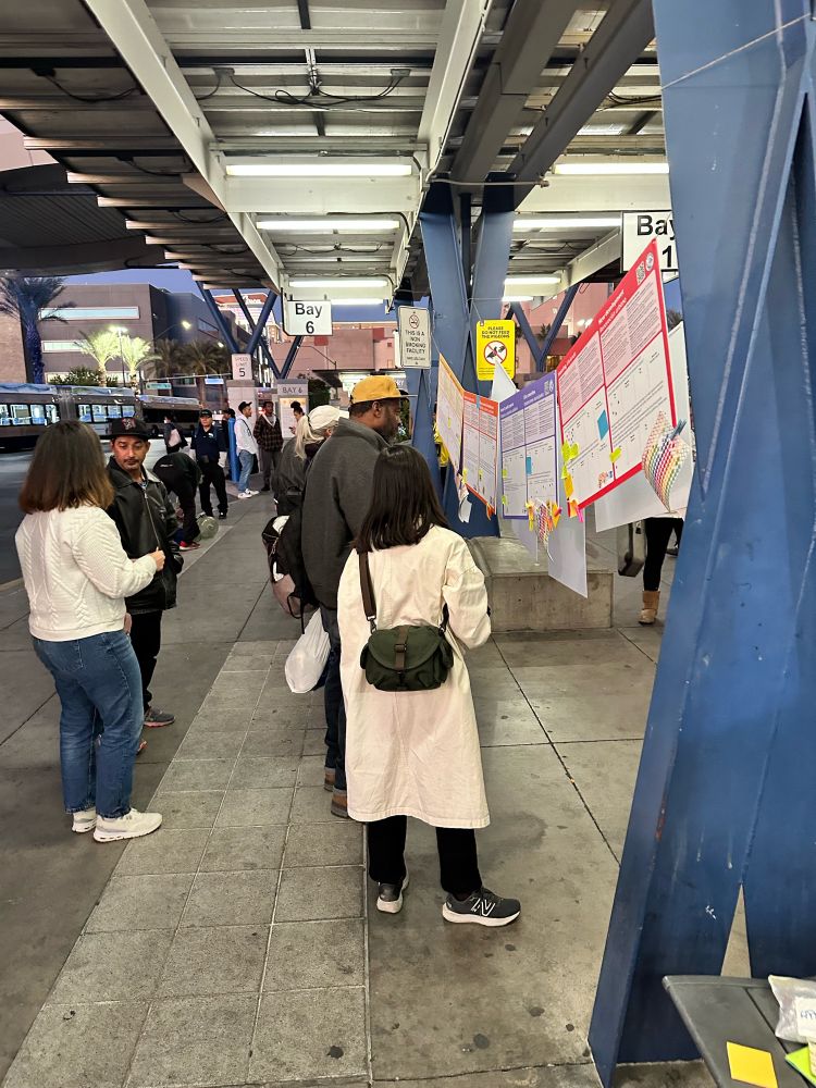 Happy Cities team doing engagement at a transit terminal in Las Vegas 