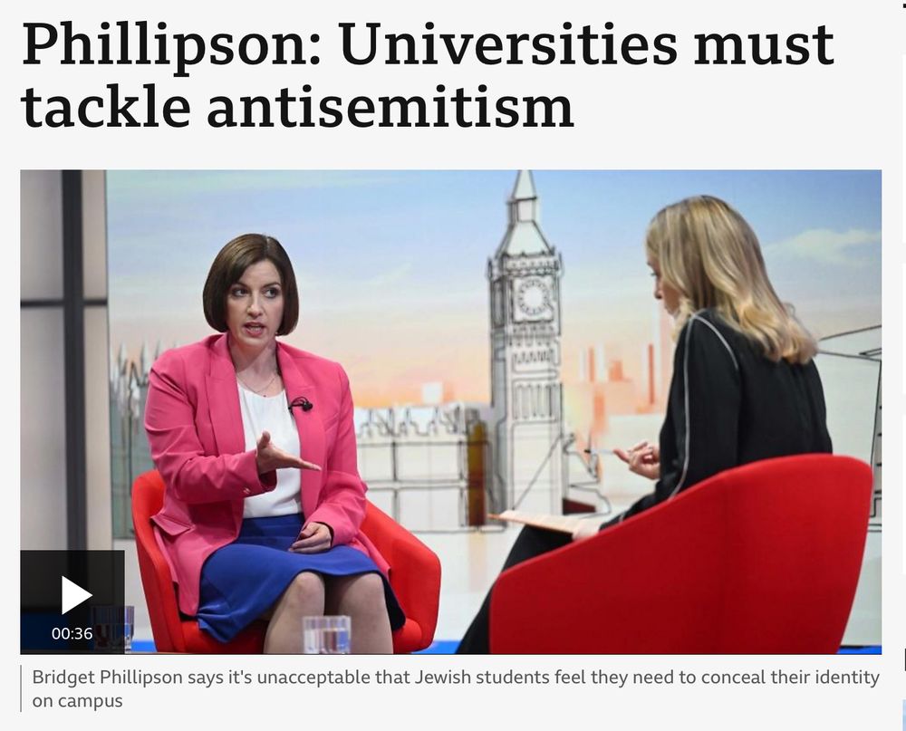 Phillipson: Universities must tackle antisemitism
 Bridget Phillipson says it's unacceptable that Jewish students feel they need to conceal their identity on campus