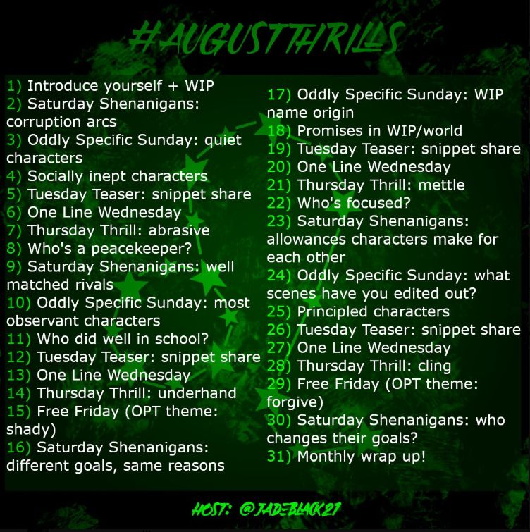 AugustThrills
day 6
(I chose something sweet today)

“I'm not sure you'd understand,” he said kneeling, and waiting for her to wrap her arms around his neck before he picked her up and carried her to sit on the bed.