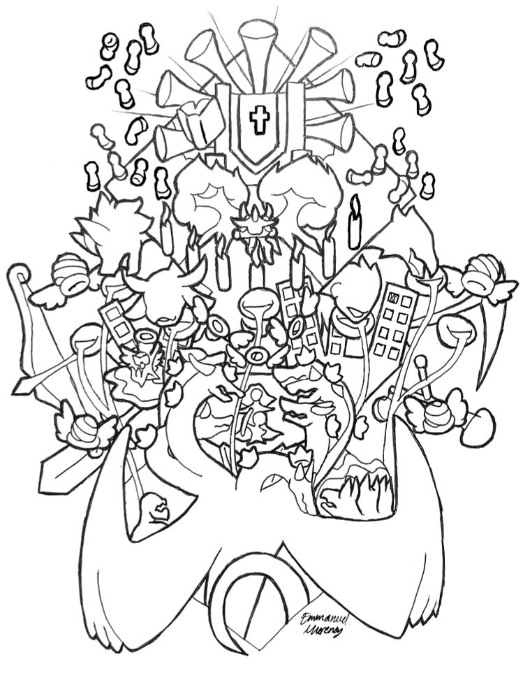 A depiction of events that occur in the Book of Revelation 