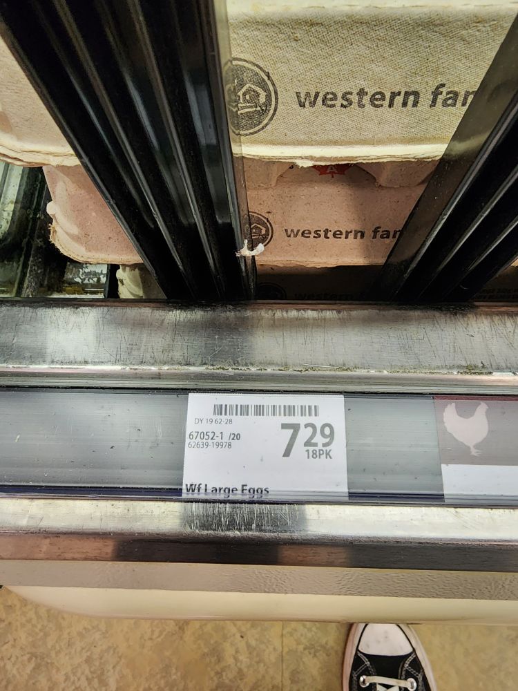 Dozen large white eggs 7.29 Canadian