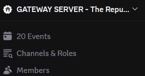 screenshot of the GATEWAY SERVER for Our Flag Means Death
20 events
Channel & Roles
Members