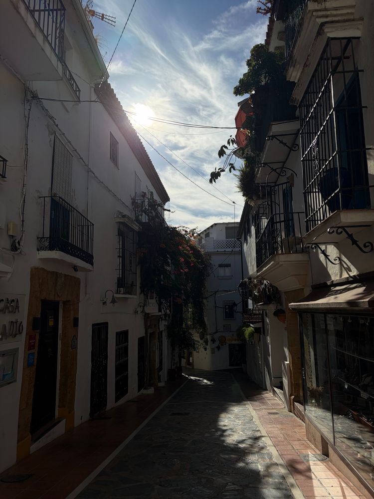 a street in old town Marbella