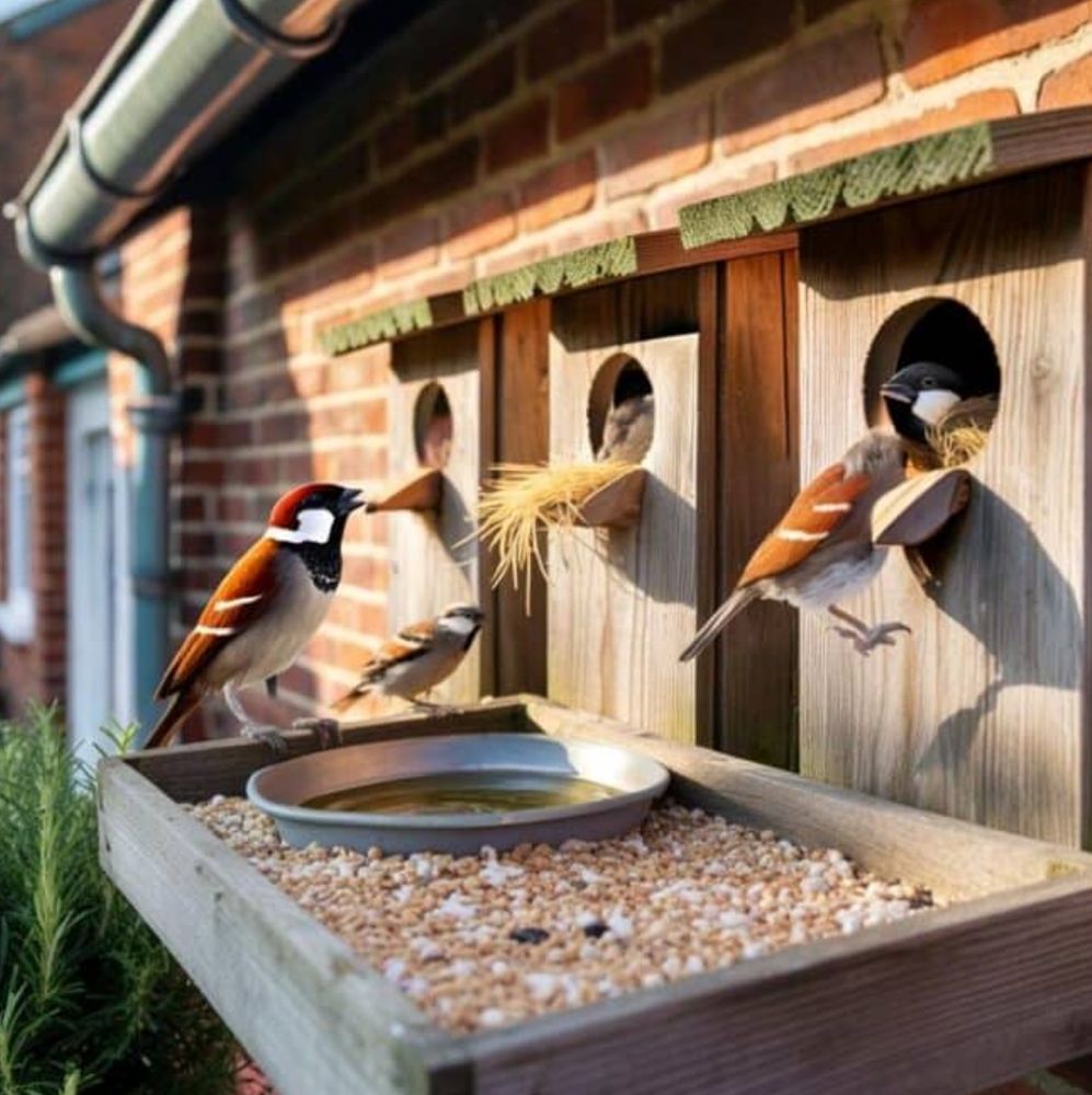 It's a shit AI picture. Supposed to be sparrows, but seriously every little thing about it is shit. Don't make me describe it. I can't even 